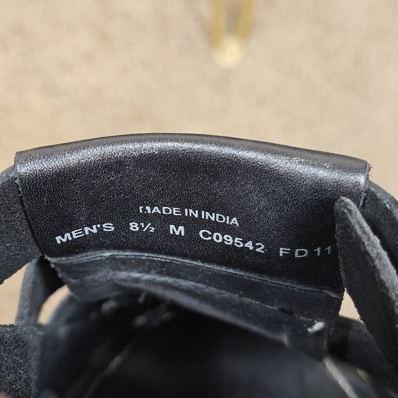 Cole‎ Haan 8.5 Fisherman Sandals Mens Black Leather Comfort Casual Shoes